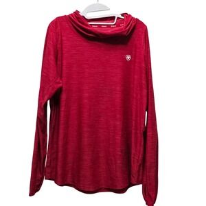 Ariat AriatTEK Womens Red‎ Laguna Performance Hoodie XXL 2x Thumbholes FLAWS